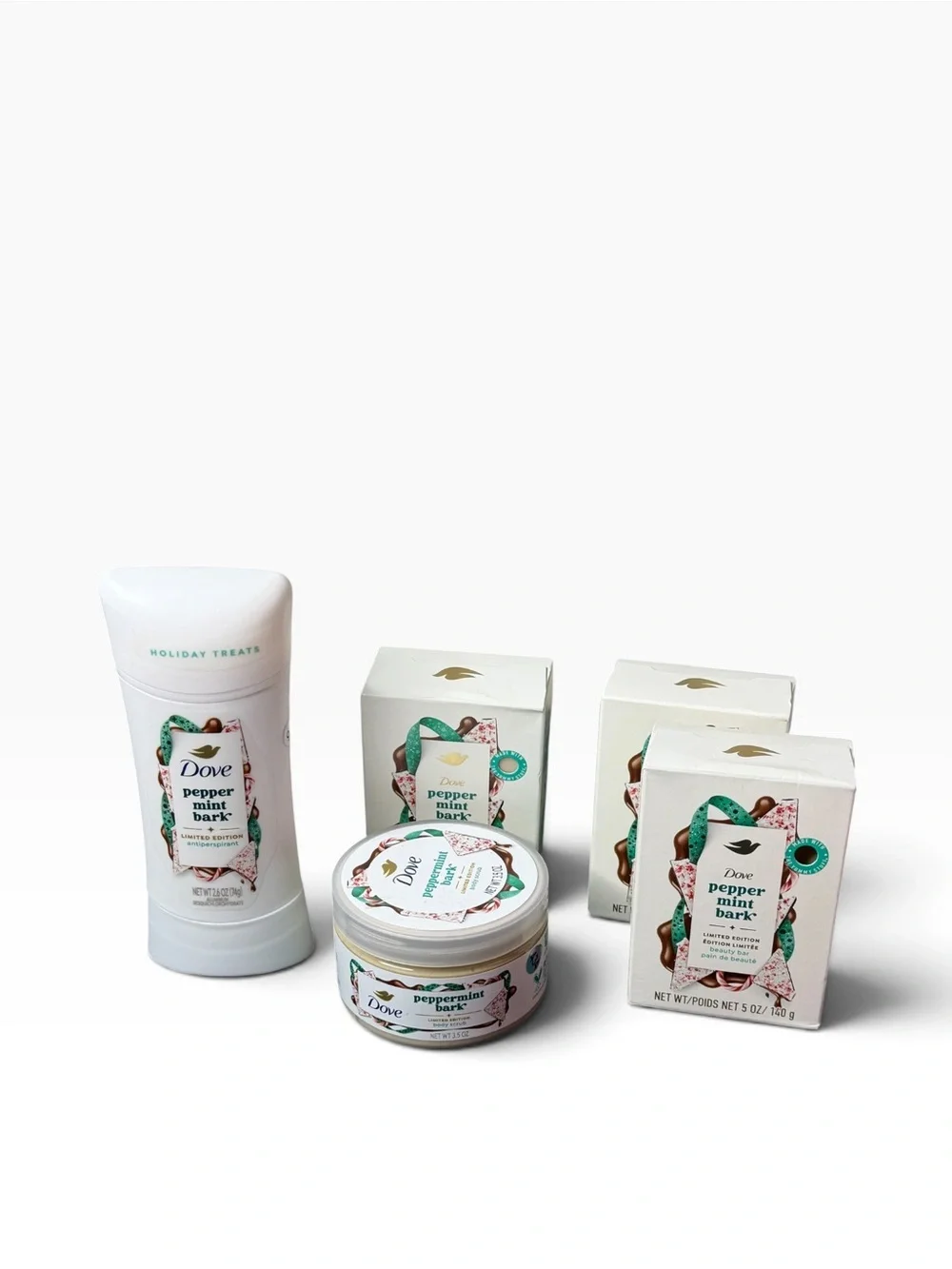 Dove Peppermint Bark Bath & Body Set — White